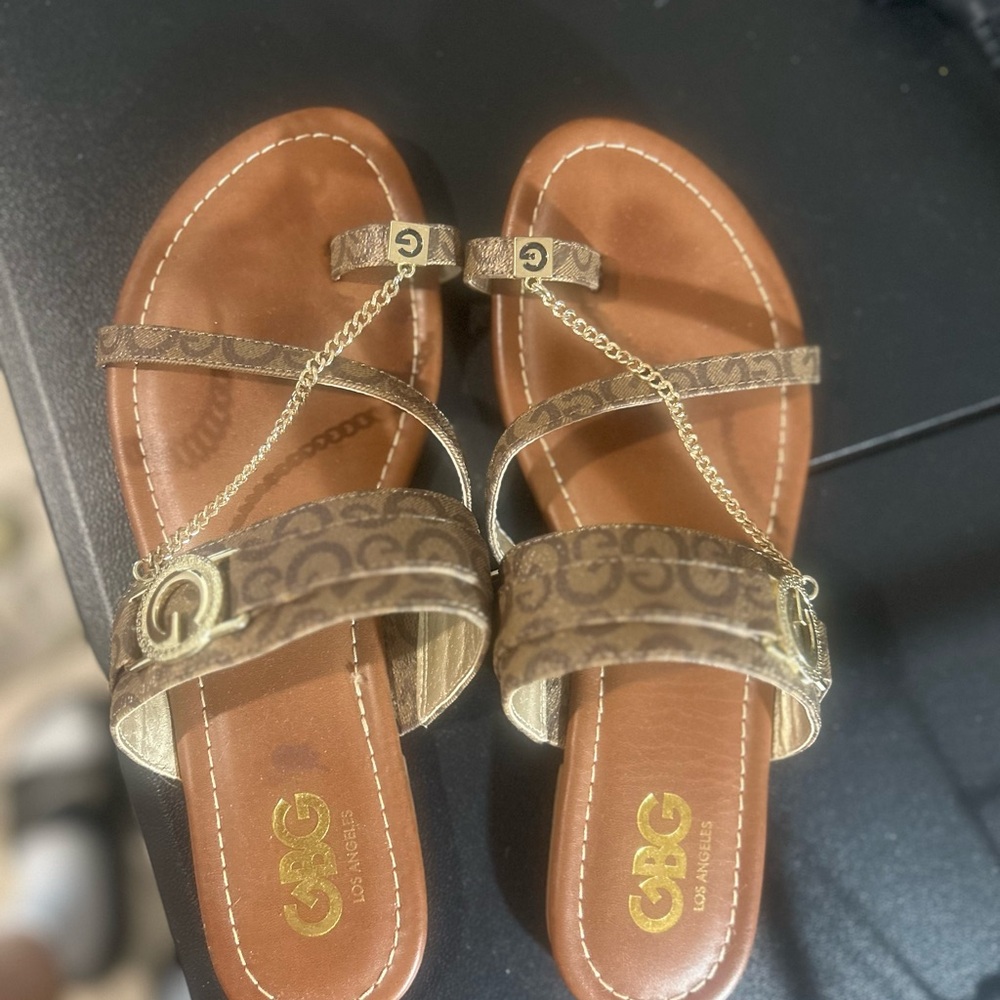 GBG Los Angeles Brown Sandals